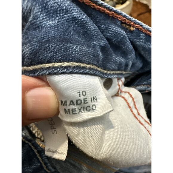 Eddie Bauer Jeans Womens Blue 10 Curvy Straight Specially Dyed - Picture 4 of 10